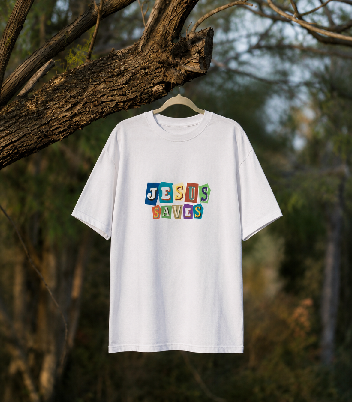 Unisex Oversized Standard T-Shirt “Jesus saves”