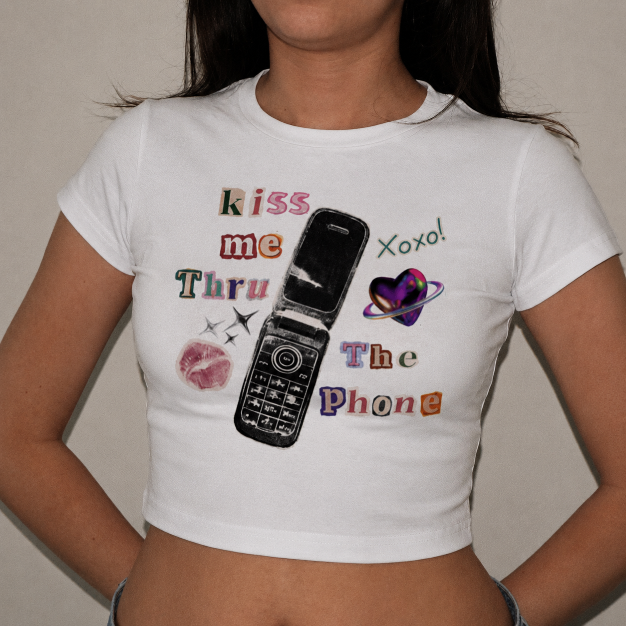 Kiss me thru the phone Baby Tee