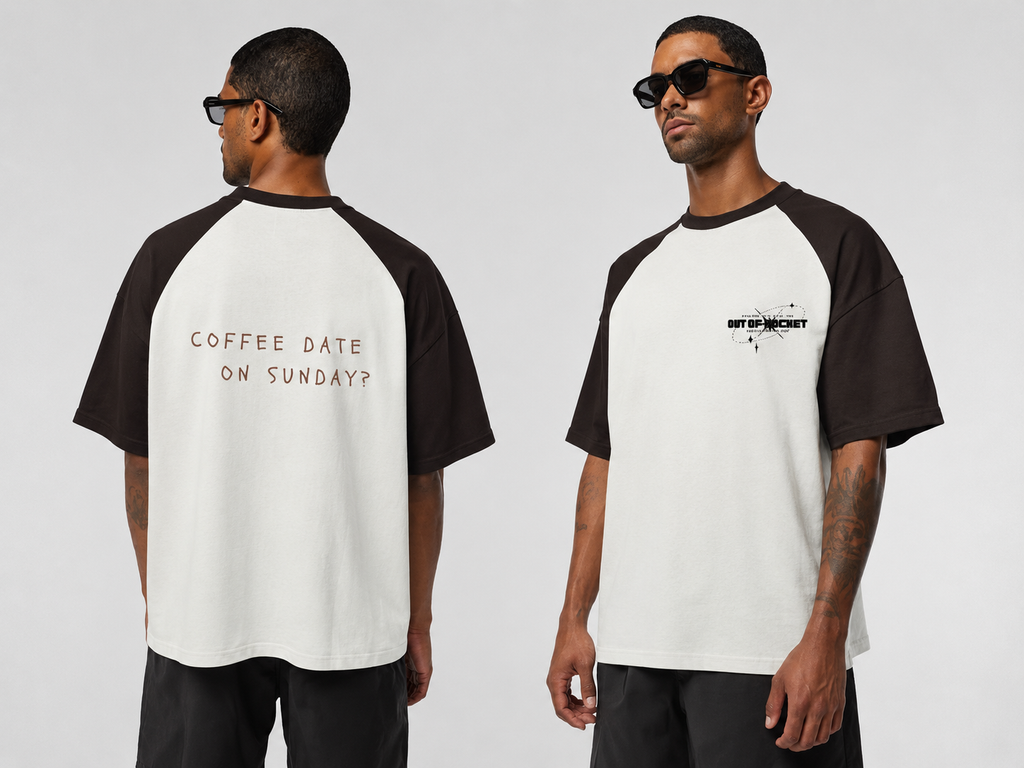 ‘Coffee date’ Unisex Oversized Raglan