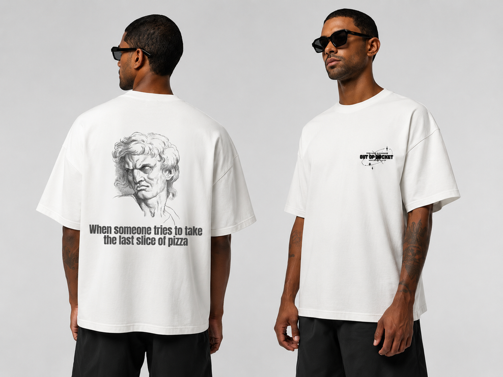 ‘Last slice of pizza’ Unisex Oversized Standard T-Shirt