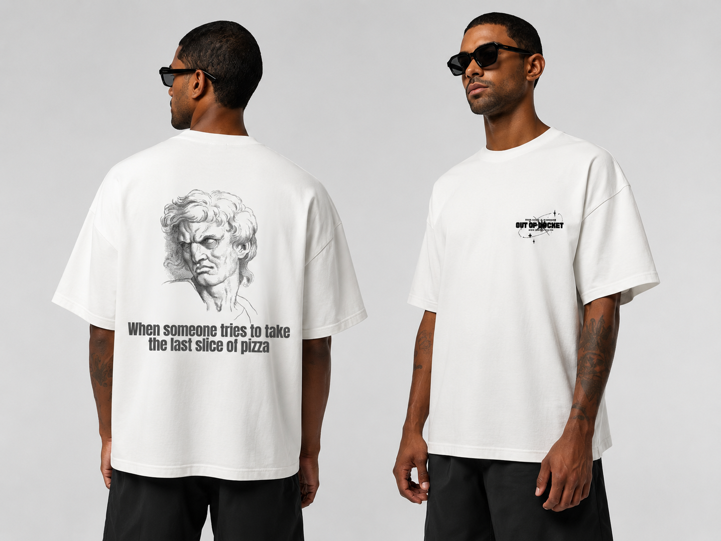 ‘Last slice of pizza’ Unisex Oversized Standard T-Shirt